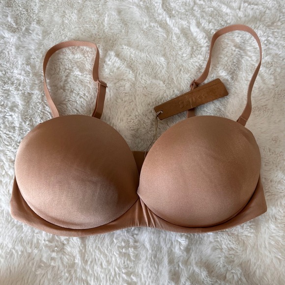 SKIMS Ultimate Push Up Strapless Bra Clay Color Style BAN 9056 Size 32C NWT - Picture 3 of 11